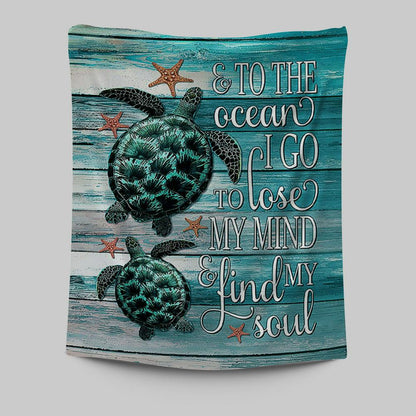 Sea Turtle Starfish Everyday Is A New Beginning Tapestry Wall Art - Christian Wall Decor - Gift For Turle Lover