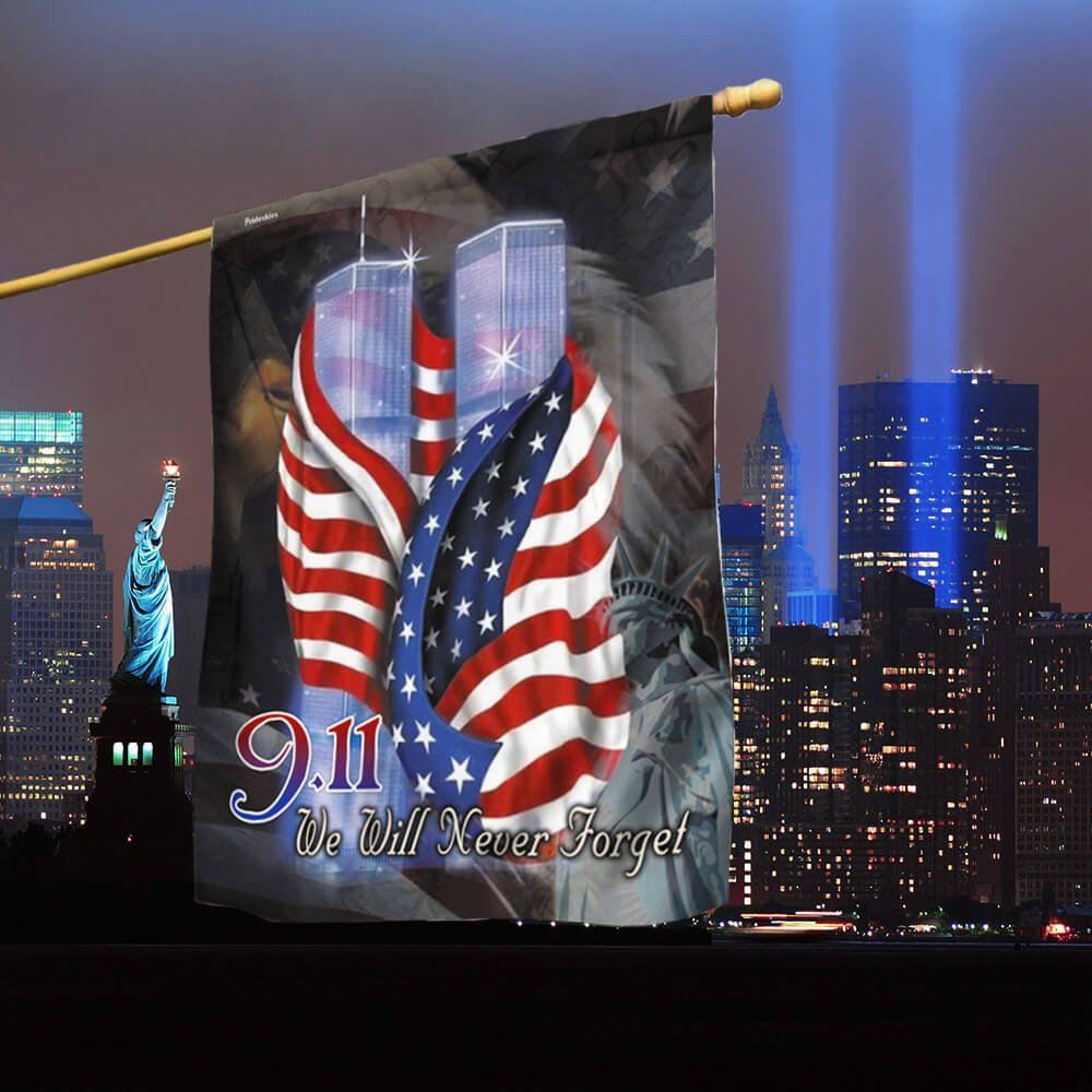 September 11th Never Forget 911 Flag, Christian Flag, Scripture Flag, Garden Banner