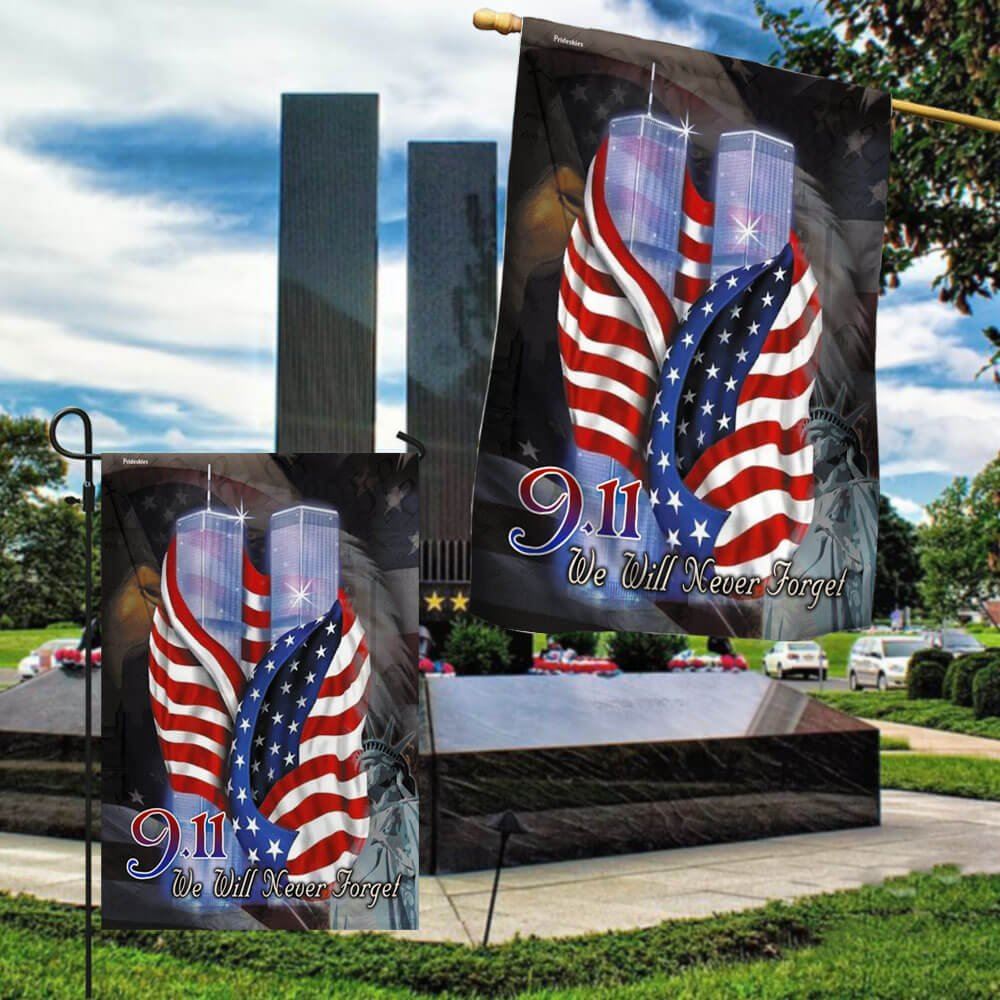 September 11th Never Forget 911 Flag, Christian Flag, Scripture Flag, Garden Banner