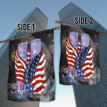 September 11th Never Forget 911 Flag, Christian Flag, Scripture Flag, Garden Banner