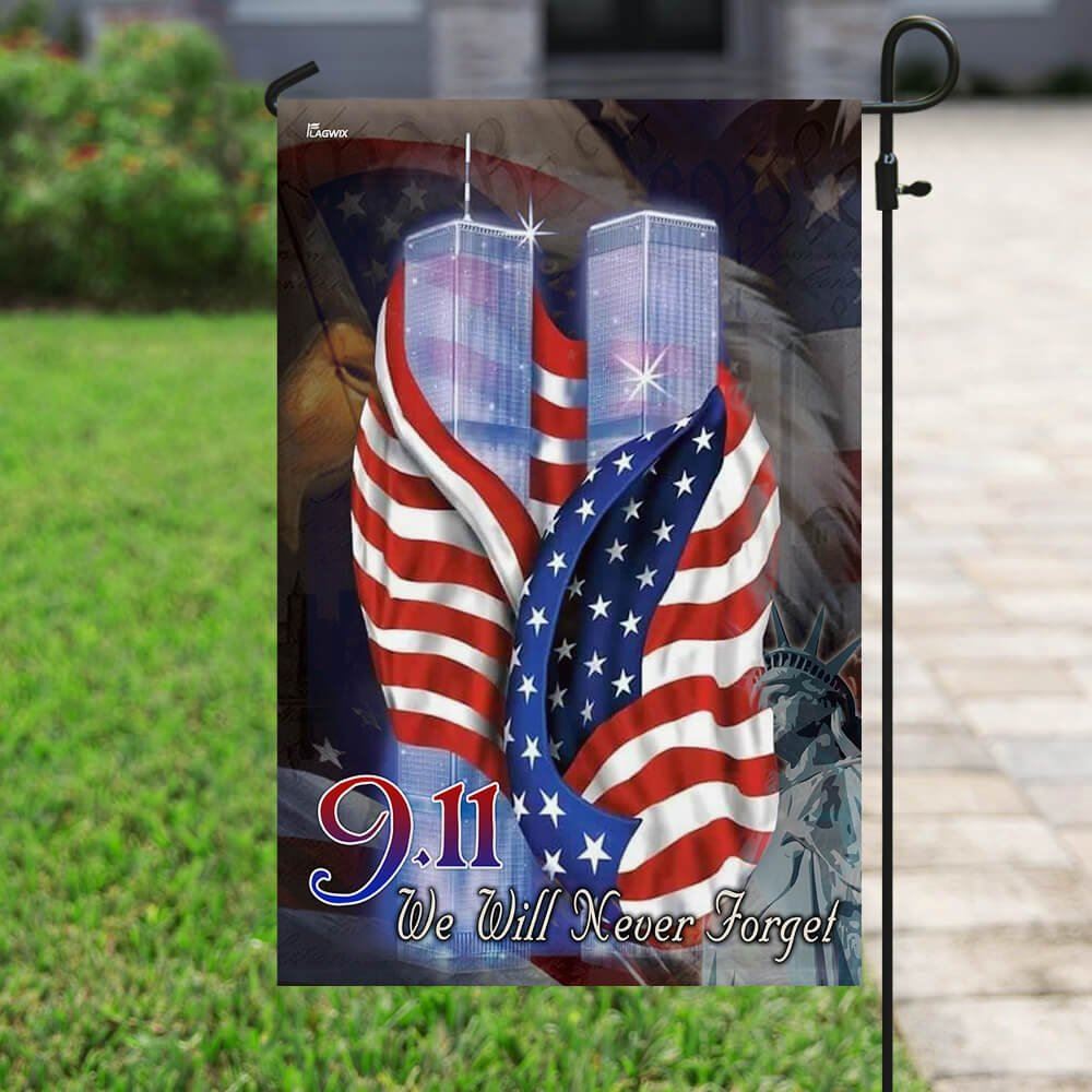 September 11th Never Forget 911 Flag, Christian Flag, Scripture Flag, Garden Banner