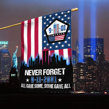 September 11th Never Forget, All Gave Some 911 Memorial American Pentagon Flag, Christian Flag, Scripture Flag, Garden Banner