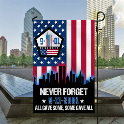 September 11th Never Forget, All Gave Some 911 Memorial American Pentagon Flag, Christian Flag, Scripture Flag, Garden Banner