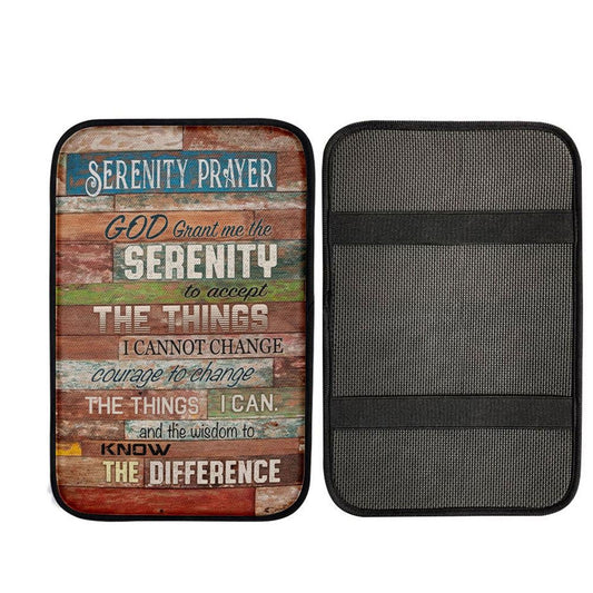 Serenity Prayer - Christian Car Center Console Cover, Religious Car Interior Accessories
