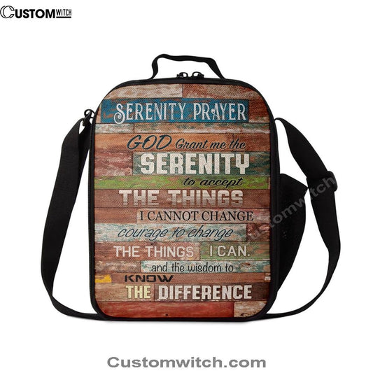 Serenity Prayer - Christian Decor Lunch Bags, Bible Verse Lunch Bag For Men And Women