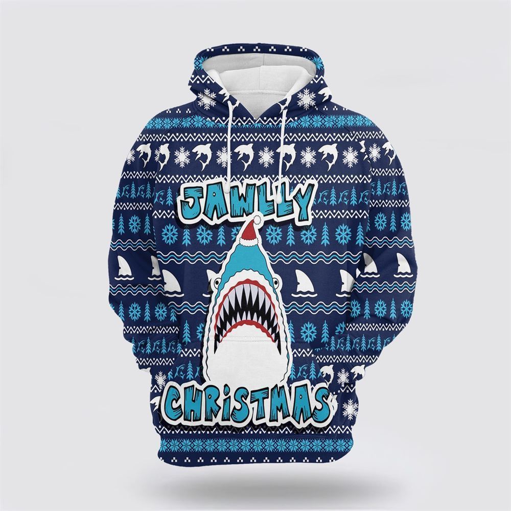 Shark Jawlly Christmas All Over Print 3D Hoodie For Men & Women, Christmas Hoodie Cute, Christmas Gift, Christmas Fashion
