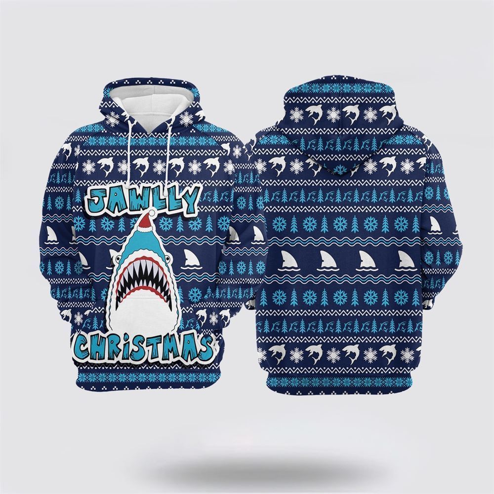 Shark Jawlly Christmas All Over Print 3D Hoodie For Men & Women, Christmas Hoodie Cute, Christmas Gift, Christmas Fashion