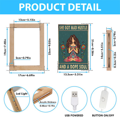 She Got Mad Hustle And A Dope Soul Frame Lamp Art - Room Decor For Teen Girls