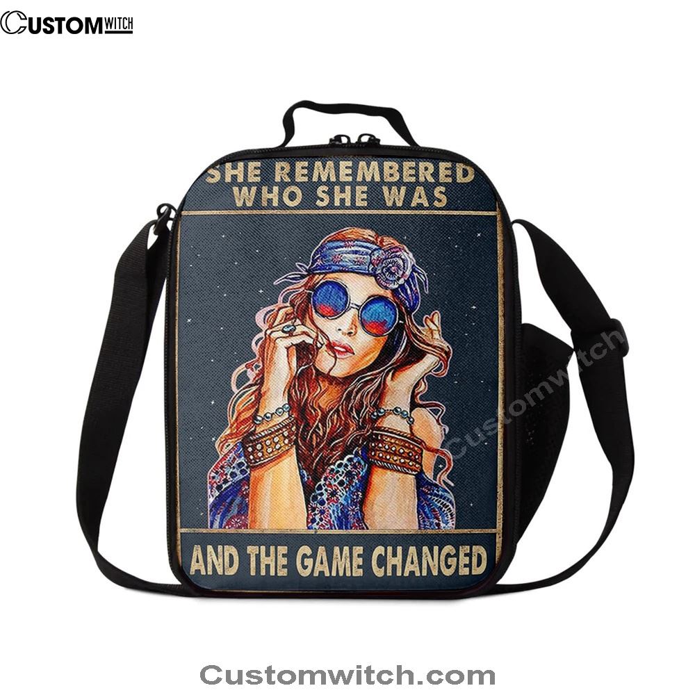 She Remembered Who She Was And The Game Changed Lunch Bag - Encouragement Gifts For Women
