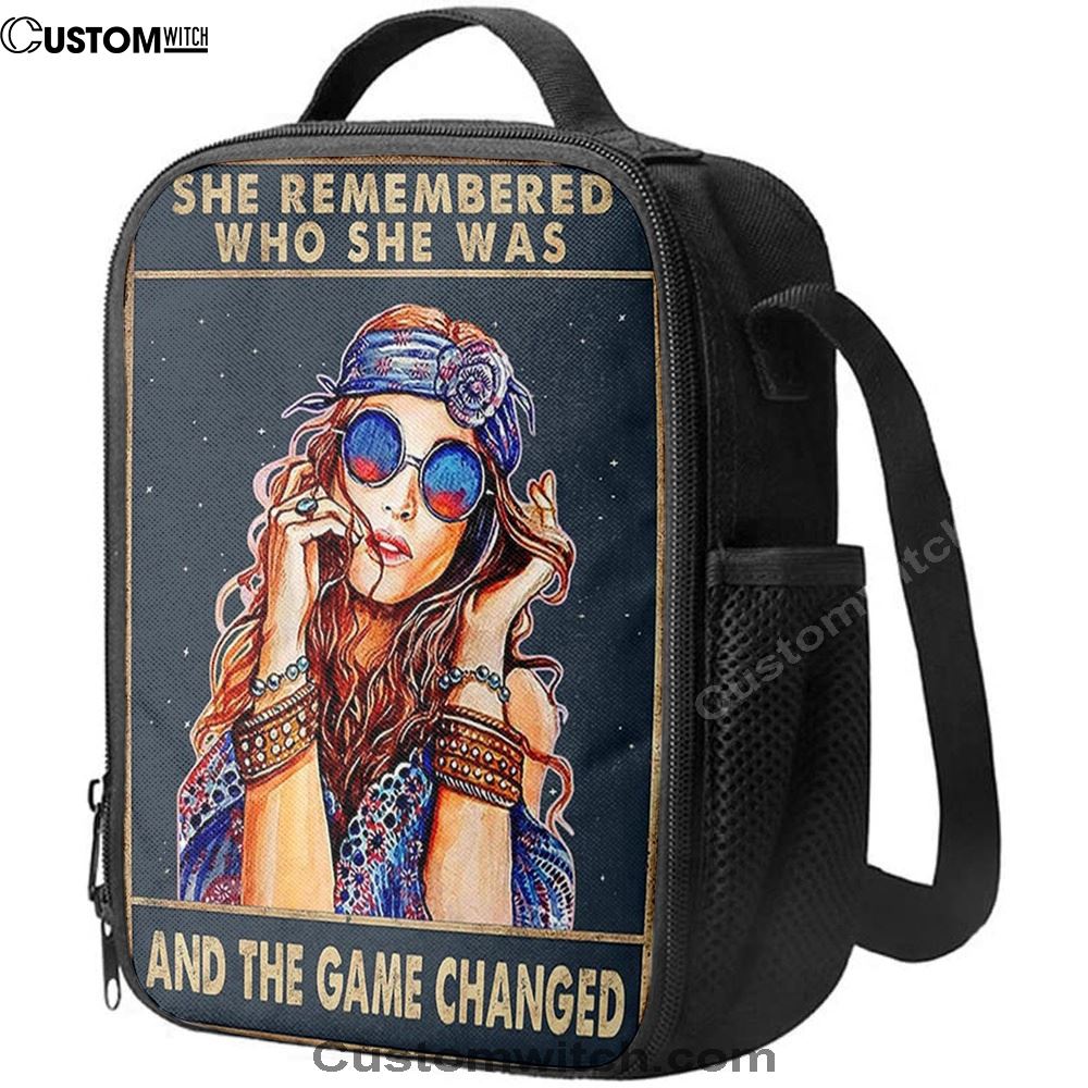 She Remembered Who She Was And The Game Changed Lunch Bag - Encouragement Gifts For Women