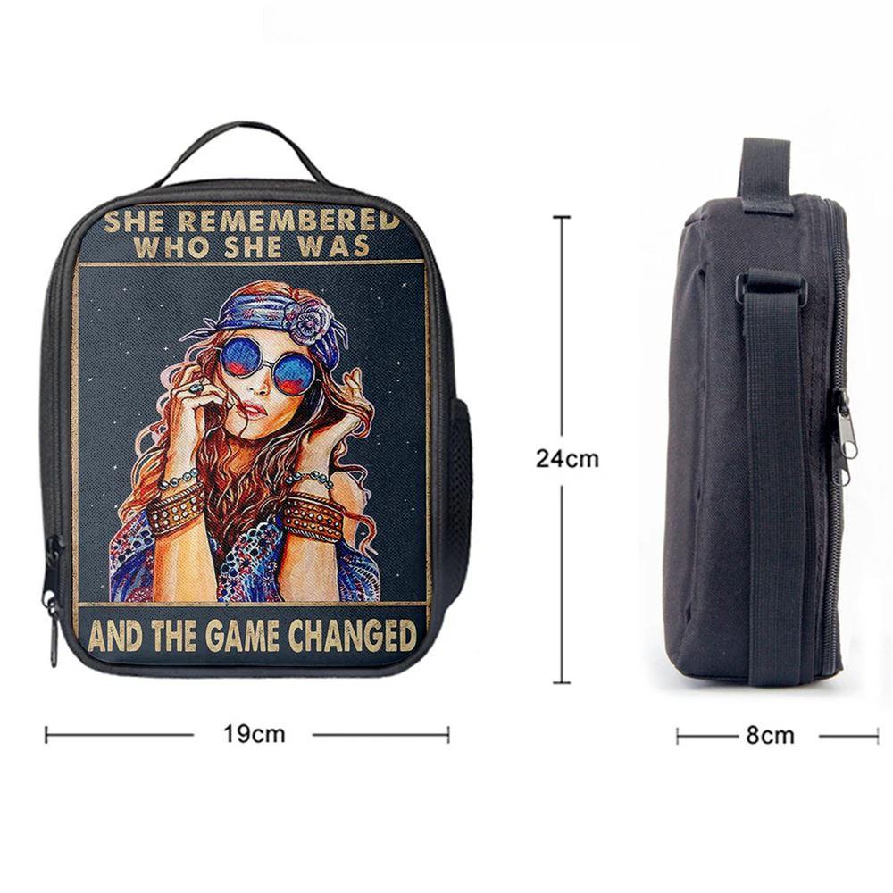 She Remembered Who She Was And The Game Changed Lunch Bag - Encouragement Gifts For Women
