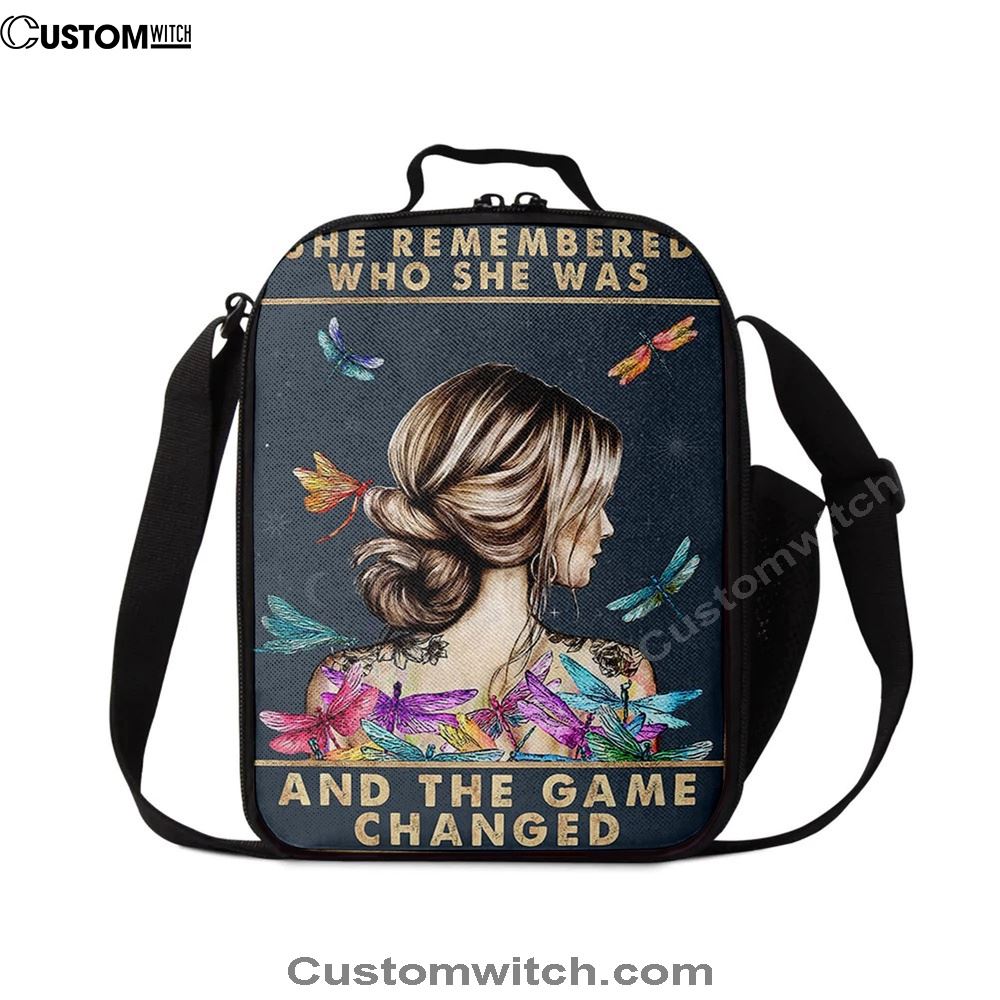 She Remembered Who She Was And The Game Changed Lunch Bag - Encouragement Gifts For Womens