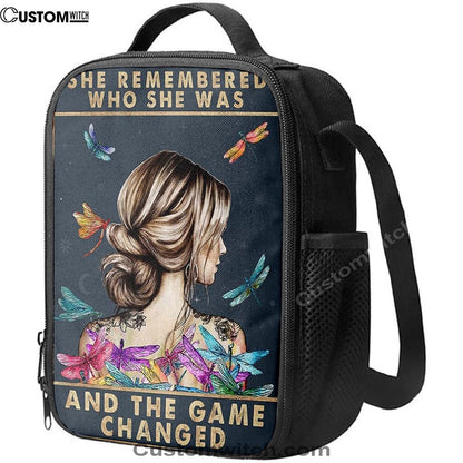 She Remembered Who She Was And The Game Changed Lunch Bag - Encouragement Gifts For Womens