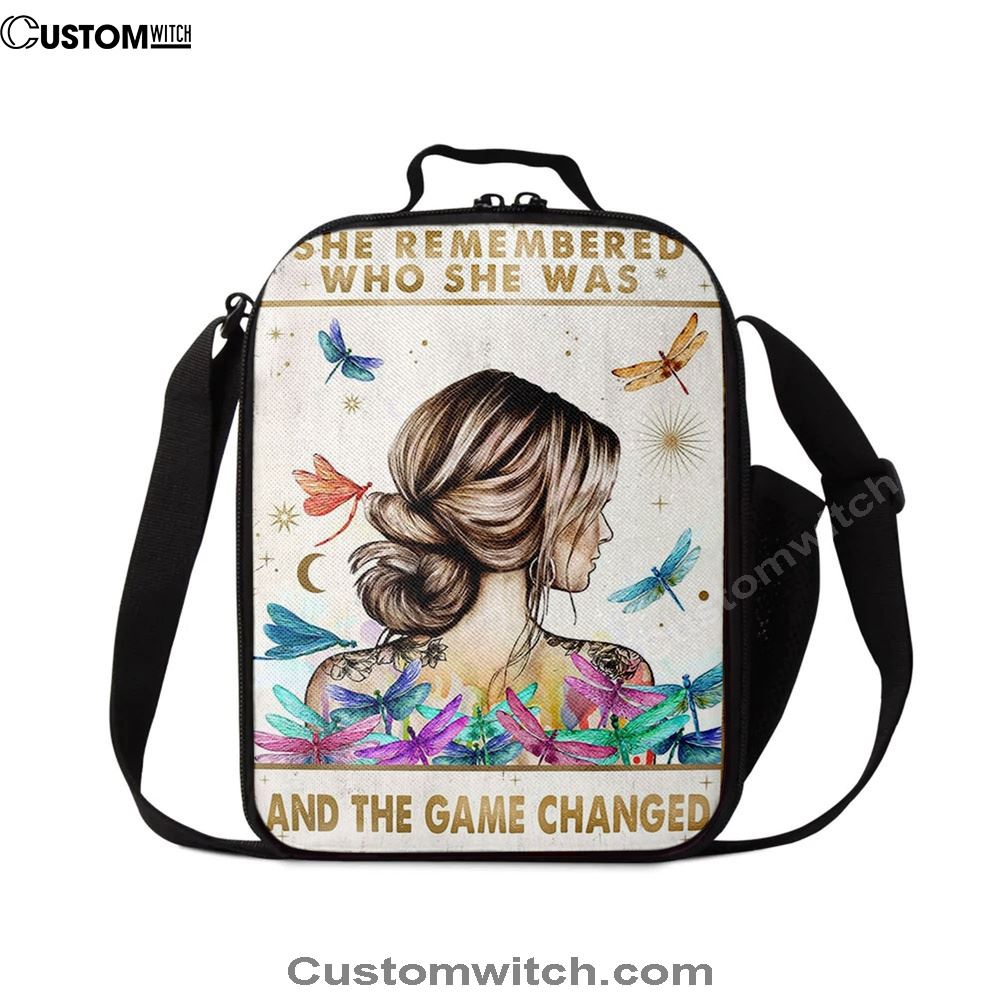 She Remembered Who She Was And The Game Changed Lunch Bag Decor - Hippie Boho Motivational Picture - Encouragement Gifts For Women