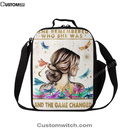 She Remembered Who She Was And The Game Changed Lunch Bag Decor - Hippie Boho Motivational Picture - Encouragement Gifts For Women