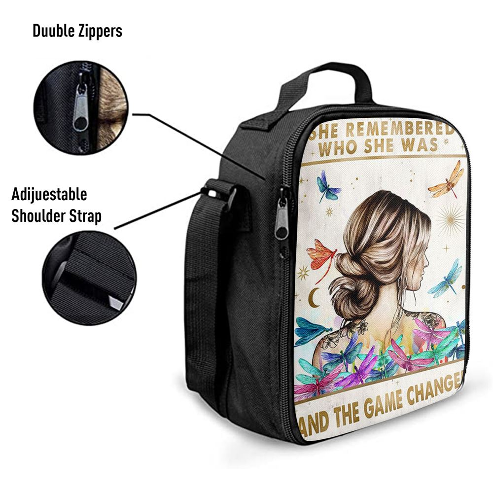 She Remembered Who She Was And The Game Changed Lunch Bag Decor - Hippie Boho Motivational Picture - Encouragement Gifts For Women
