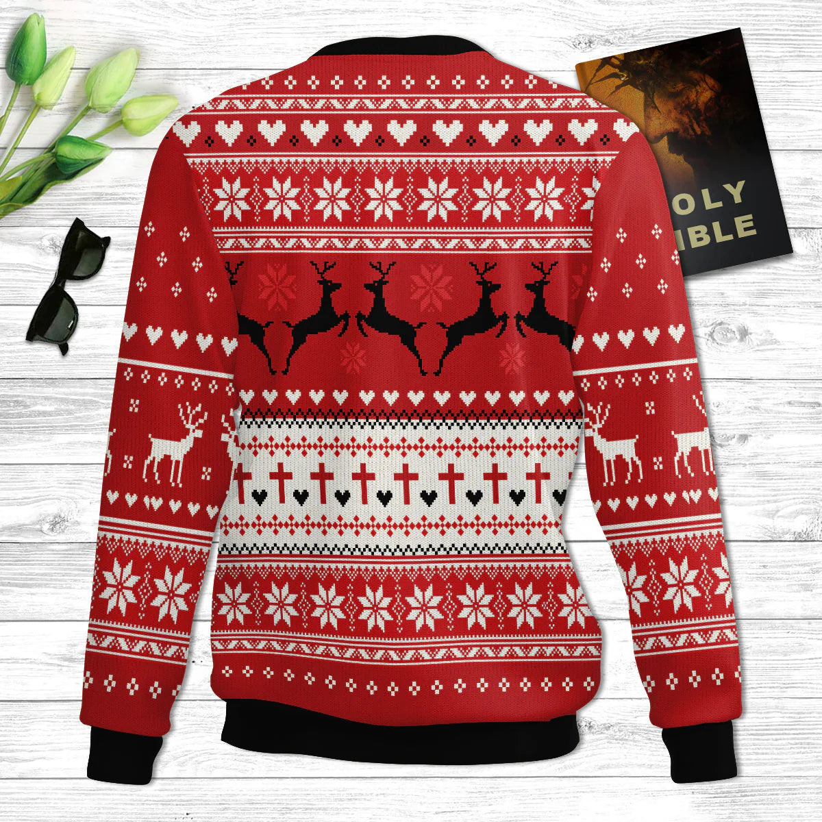 She Who Kneels Before God Can Stand Before Anyone Ugly Christmas Sweater - Christian Unisex Sweater - Religious Christmas Gift