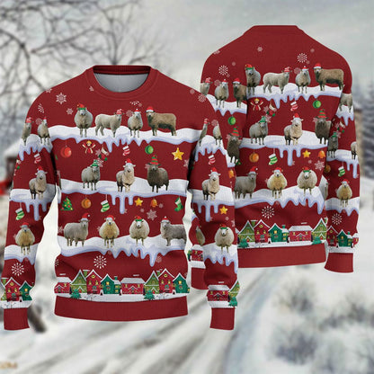 Sheep Ugly Christmas Sweater, Sweater Gifts For Pet Loves, Farmers Sweater