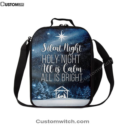Silent Night Holy Night Starry Night Lunch Bags, Bible Verse Lunch Bag For Men And Women