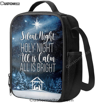Silent Night Holy Night Starry Night Lunch Bags, Bible Verse Lunch Bag For Men And Women