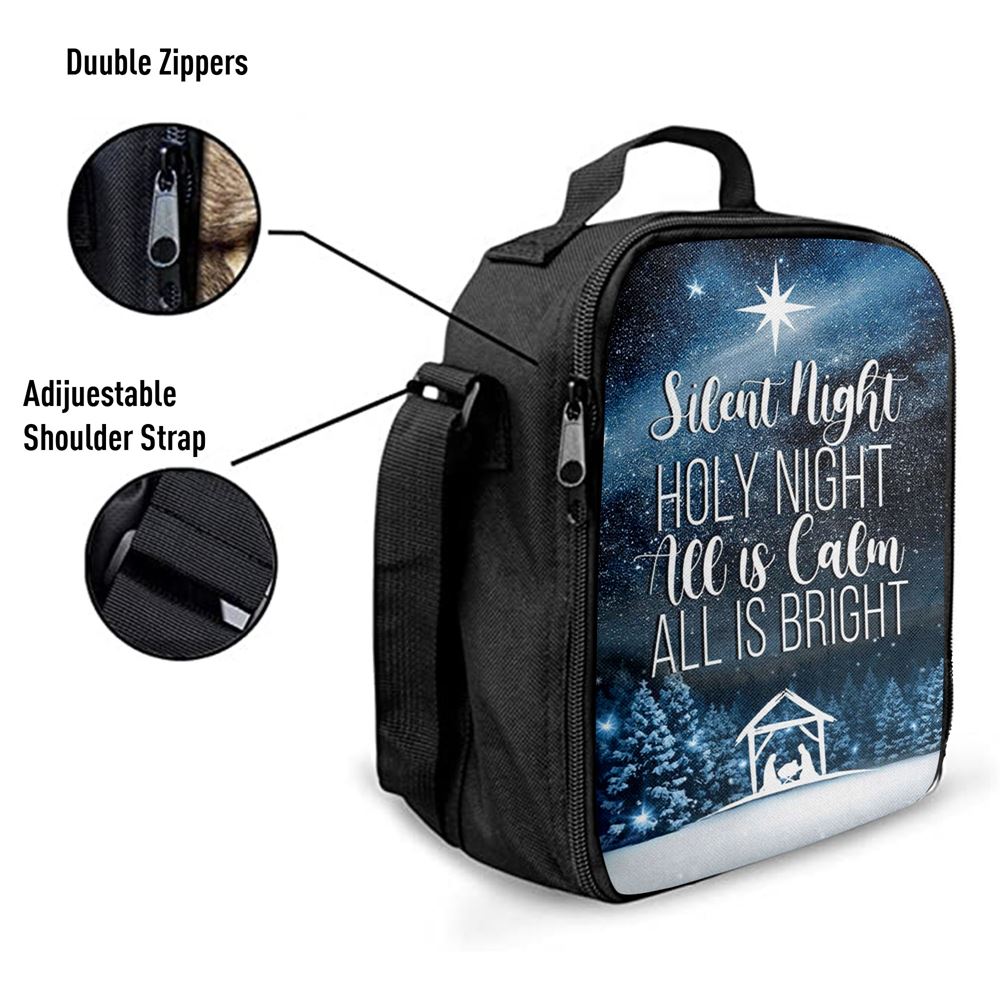 Silent Night Holy Night Starry Night Lunch Bags, Bible Verse Lunch Bag For Men And Women