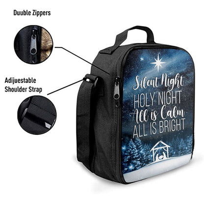Silent Night Holy Night Starry Night Lunch Bags, Bible Verse Lunch Bag For Men And Women