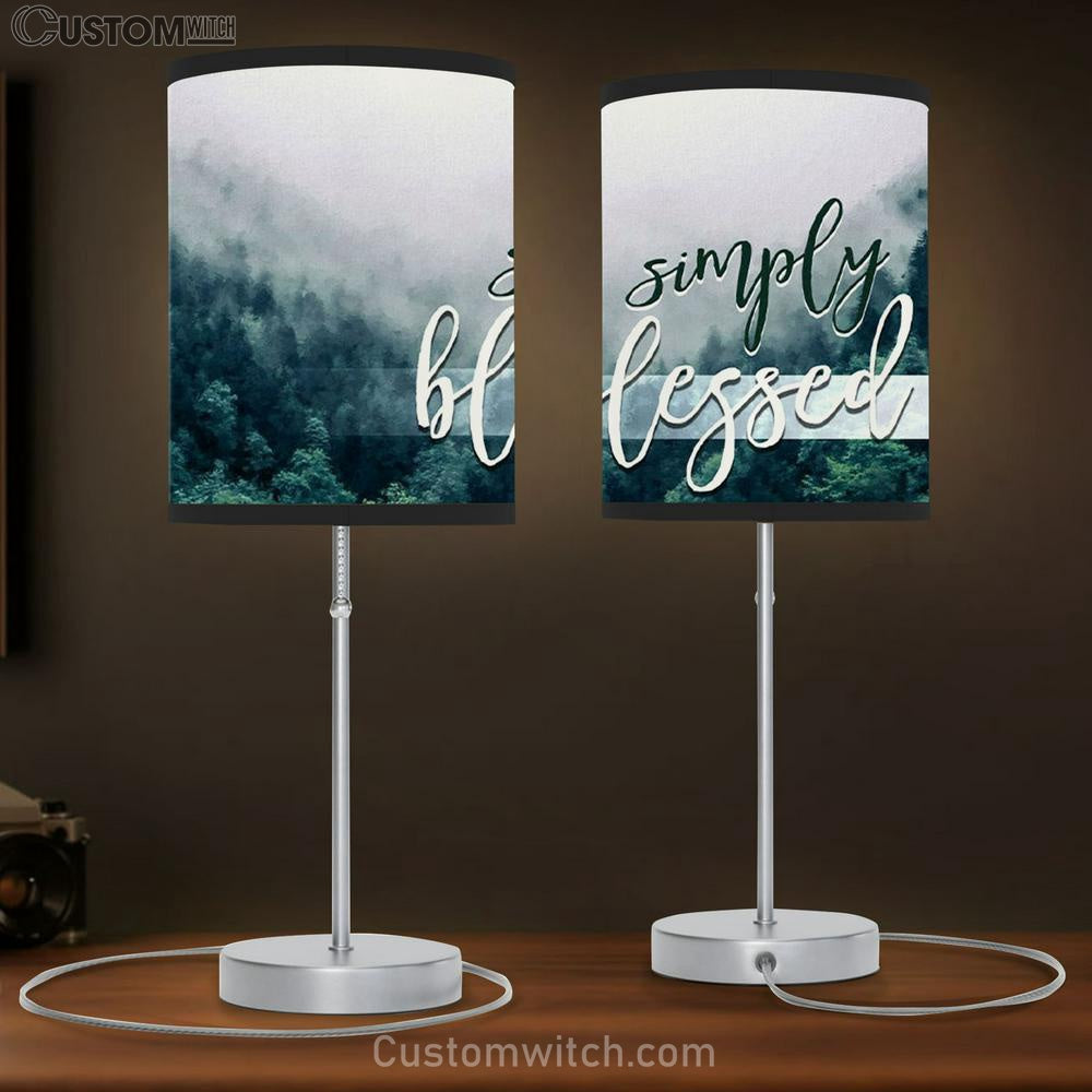 Simply Blessed Table Lamb Gift - Mountain Forest - Christian Gifts - Christian Bedroom Decor