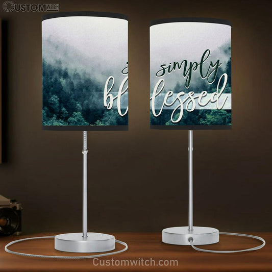 Simply Blessed Table Lamb Gift - Mountain Forest - Christian Gifts - Christian Bedroom Decor