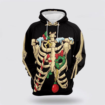 Skeleton Christmas All Over Print 3D Hoodie For Men & Women, Christmas Dog Hoodie, Christmas Hoodie Cute, Christmas Gift