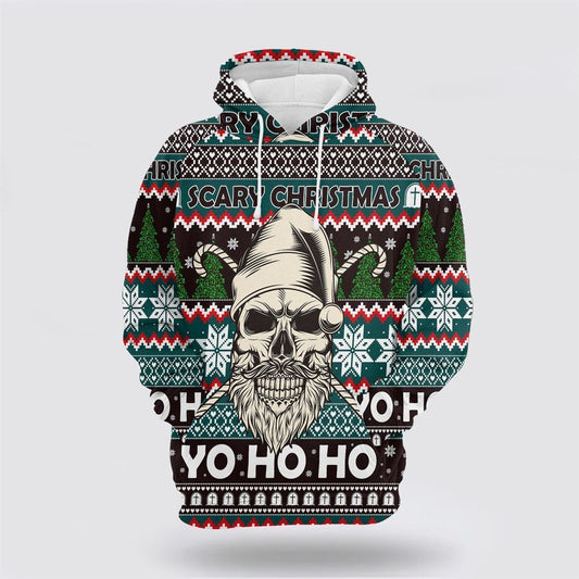 Skull Scary Christmas All Over Print 3D Hoodie For Men & Women, Christmas Hoodie Cute, Christmas Gift, Christmas Fashion