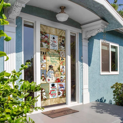 Snowflakes Are Kisses from Heaven Door Cover, Snowman Door Cover, Christmas Door Knob Covers, Christmas Outdoor Decoration