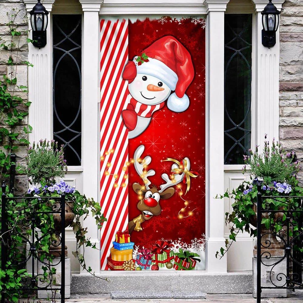 Snowman Door Cover, Christmas Door Knob Covers, Christmas Outdoor Decoration