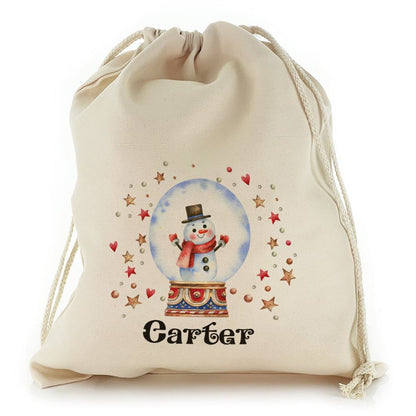 Snowman Hearts Snow Globe Christmas Sack, Gift For Chidren, Christmas Bag Gift, Christmas Gift 2023