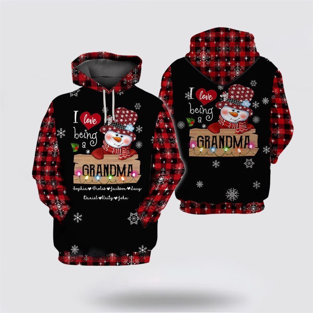 Snowman Nana Mom Christmas All Over Print 3D Hoodie For Men & Women, Christmas Hoodie Cute, Christmas Gift, Christmas Fashion