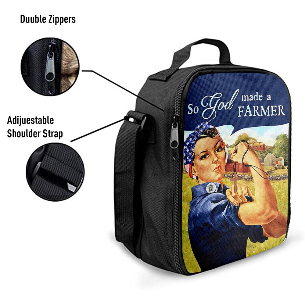 So God Made A Farmer Lunch Bag, Bible Verse Lunch Bag For Men And Women