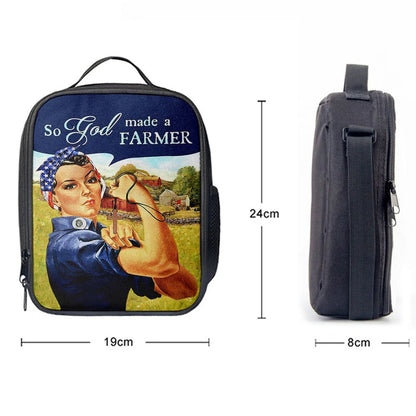 So God Made A Farmer Lunch Bag, Bible Verse Lunch Bag For Men And Women