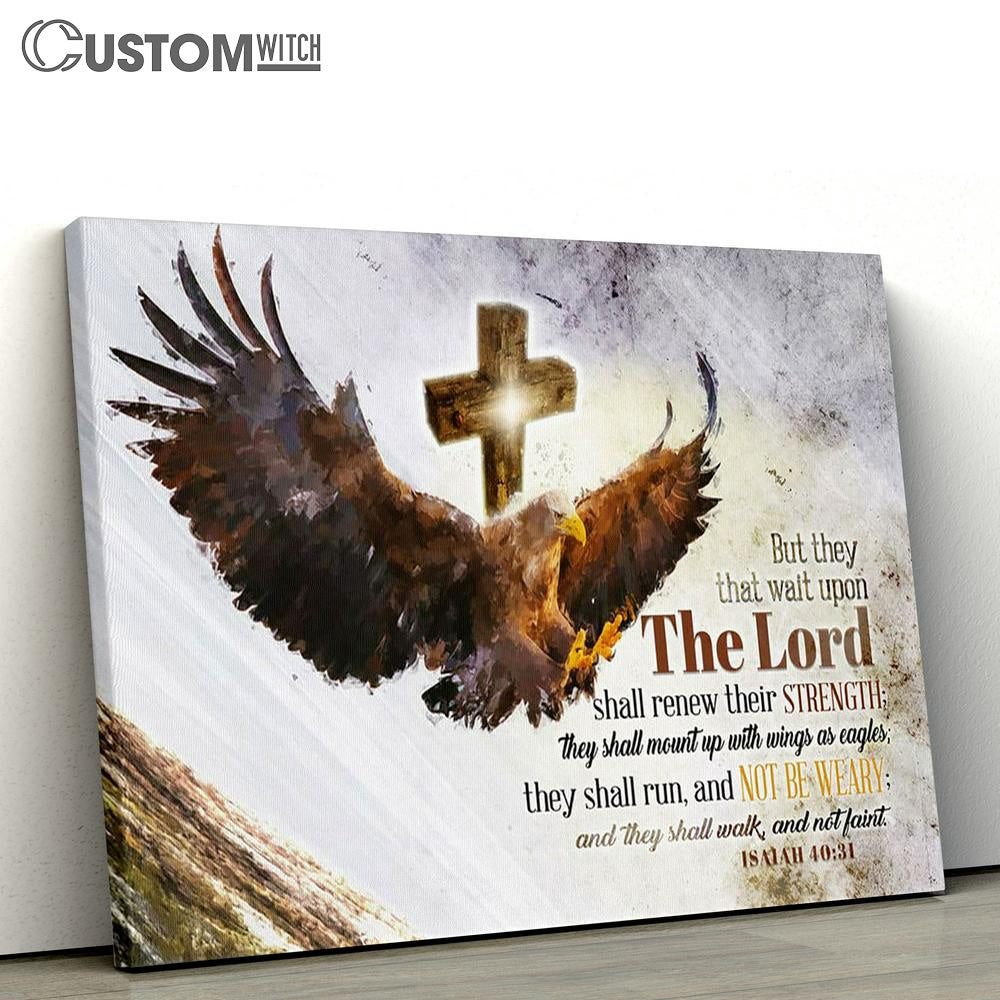 Soaring Eagle They That Wait Upon The Lord Canvas Art - Scripture Canvas Prints - Christian Wall Art