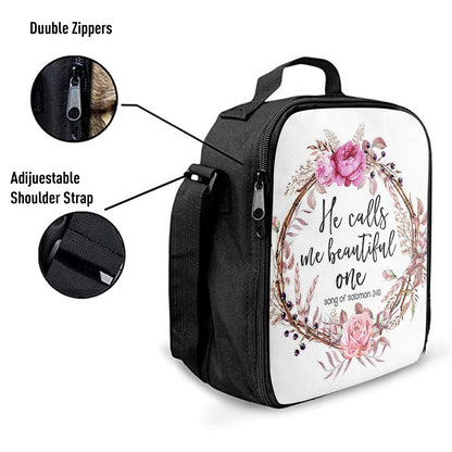 Song Of Solomon 2 10 - He Calls Me Beautiful One Lunch Bag, Bible Verse Lunch Bag For Men And Women