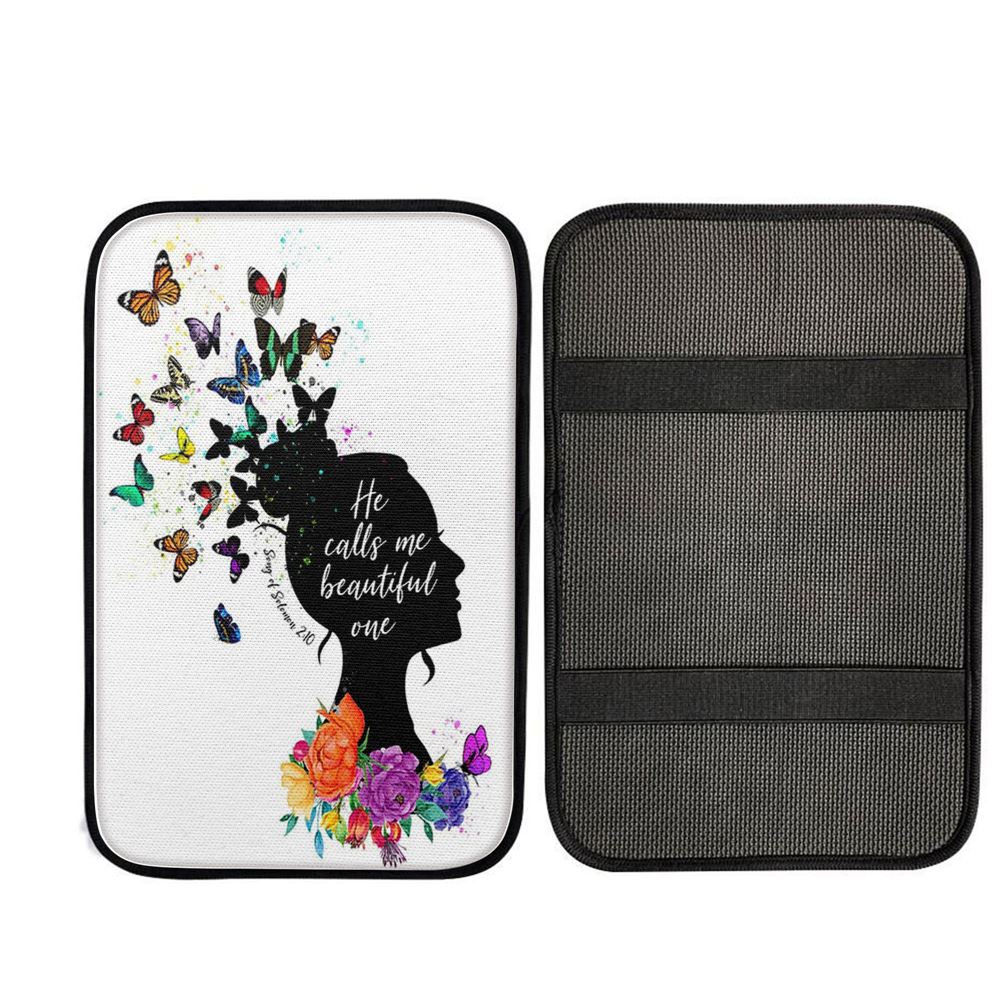Song Of Solomon 2 10 Car Armrest Pad - He Calls Me Beautiful One Car Armrest Pad - Encouragement Christian Gifts For Women, Teens, Girls