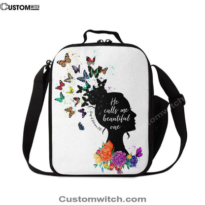 Song Of Solomon 2 10 Lunch Bag - He Calls Me Beautiful One Lunch Bag - Encouragement Christian Gifts For Women, Teens, Girls