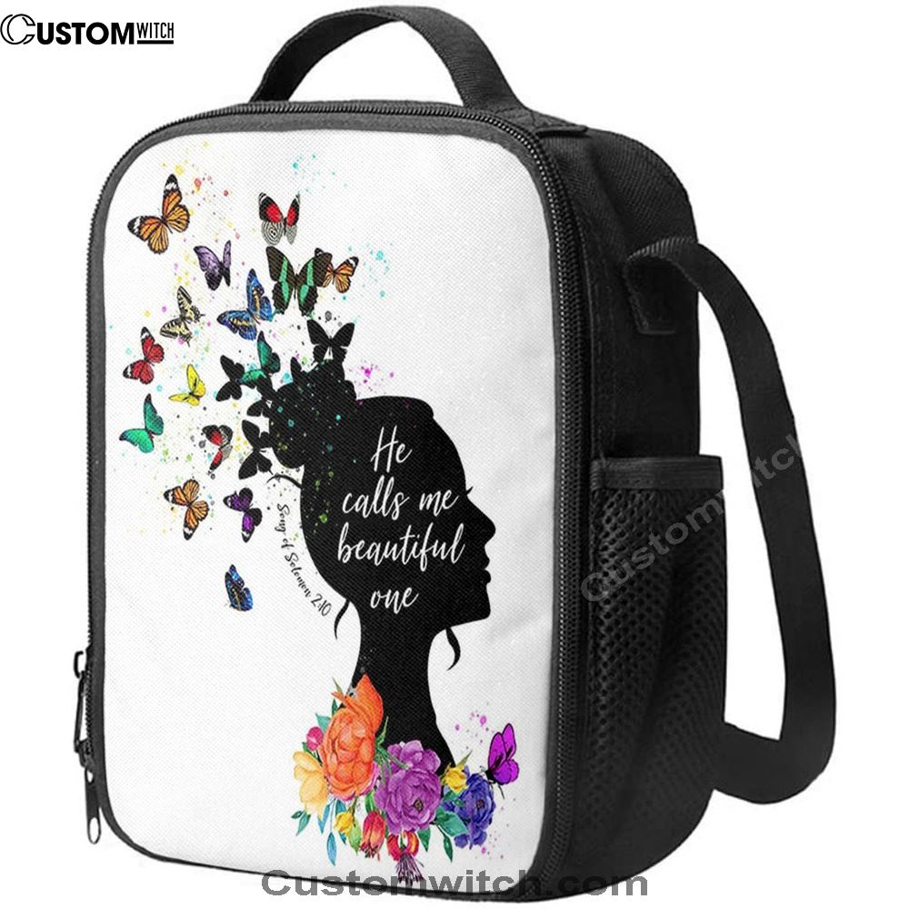 Song Of Solomon 2 10 Lunch Bag - He Calls Me Beautiful One Lunch Bag - Encouragement Christian Gifts For Women, Teens, Girls