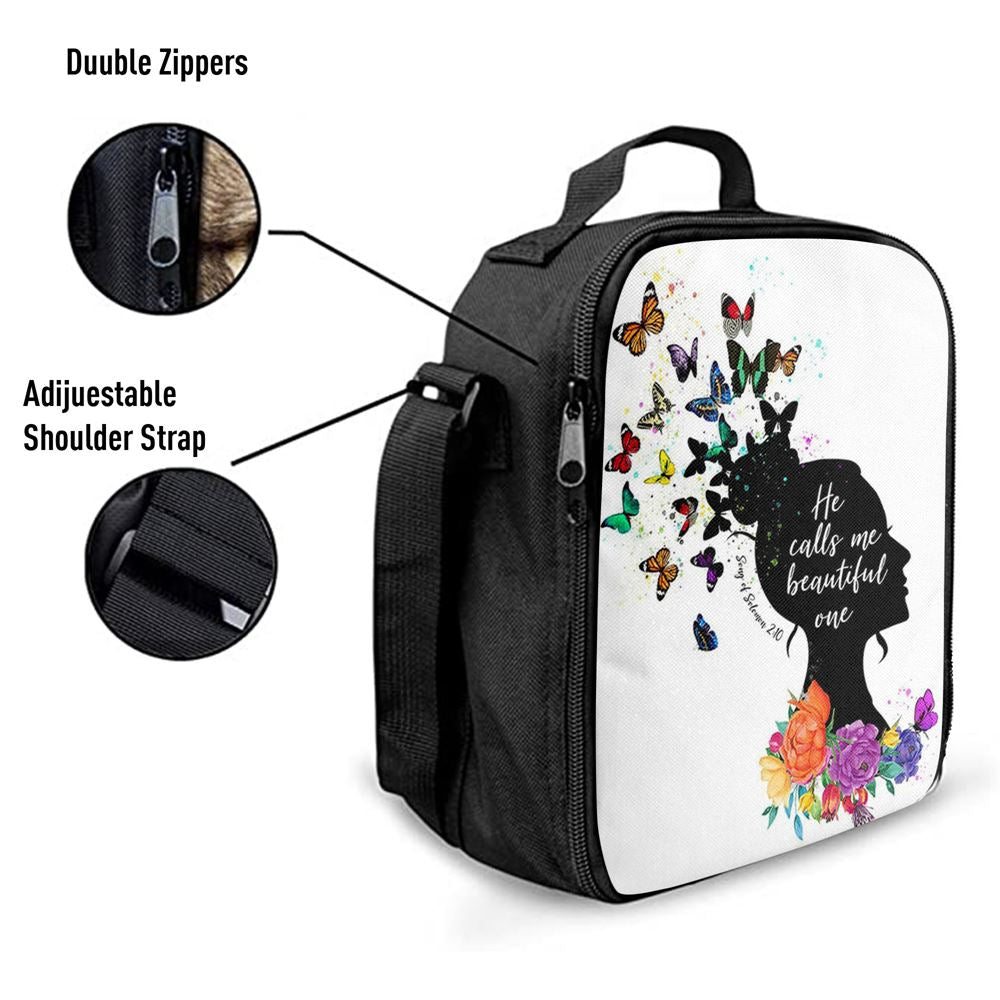 Song Of Solomon 2 10 Lunch Bag - He Calls Me Beautiful One Lunch Bag - Encouragement Christian Gifts For Women, Teens, Girls
