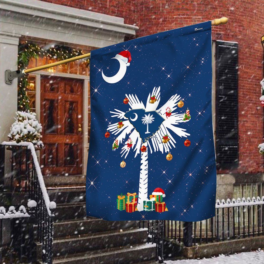 South Carolina 2 Christmas Flag, Christmas Garden Flag, Home Decor Accessories, Christmas Outdoor Decor Ideas