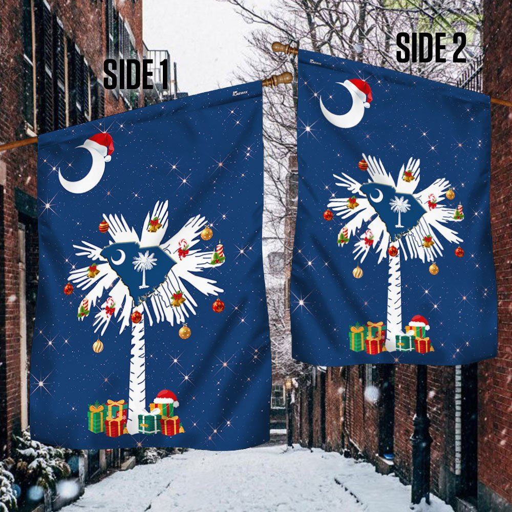 South Carolina 2 Christmas Flag, Christmas Garden Flag, Home Decor Accessories, Christmas Outdoor Decor Ideas