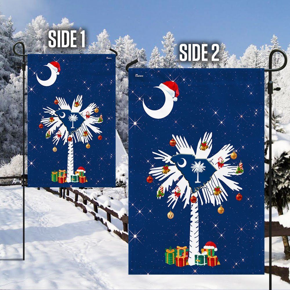 South Carolina 2 Christmas Flag, Christmas Garden Flag, Home Decor Accessories, Christmas Outdoor Decor Ideas