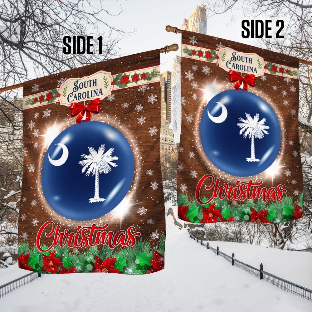 South Carolina Christmas Flag, Christmas Garden Flag, Home Decor Accessories, Christmas Outdoor Decor Ideas