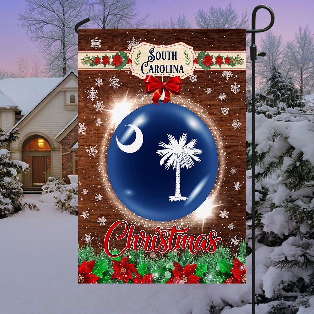 South Carolina Christmas Flag, Christmas Garden Flag, Home Decor Accessories, Christmas Outdoor Decor Ideas