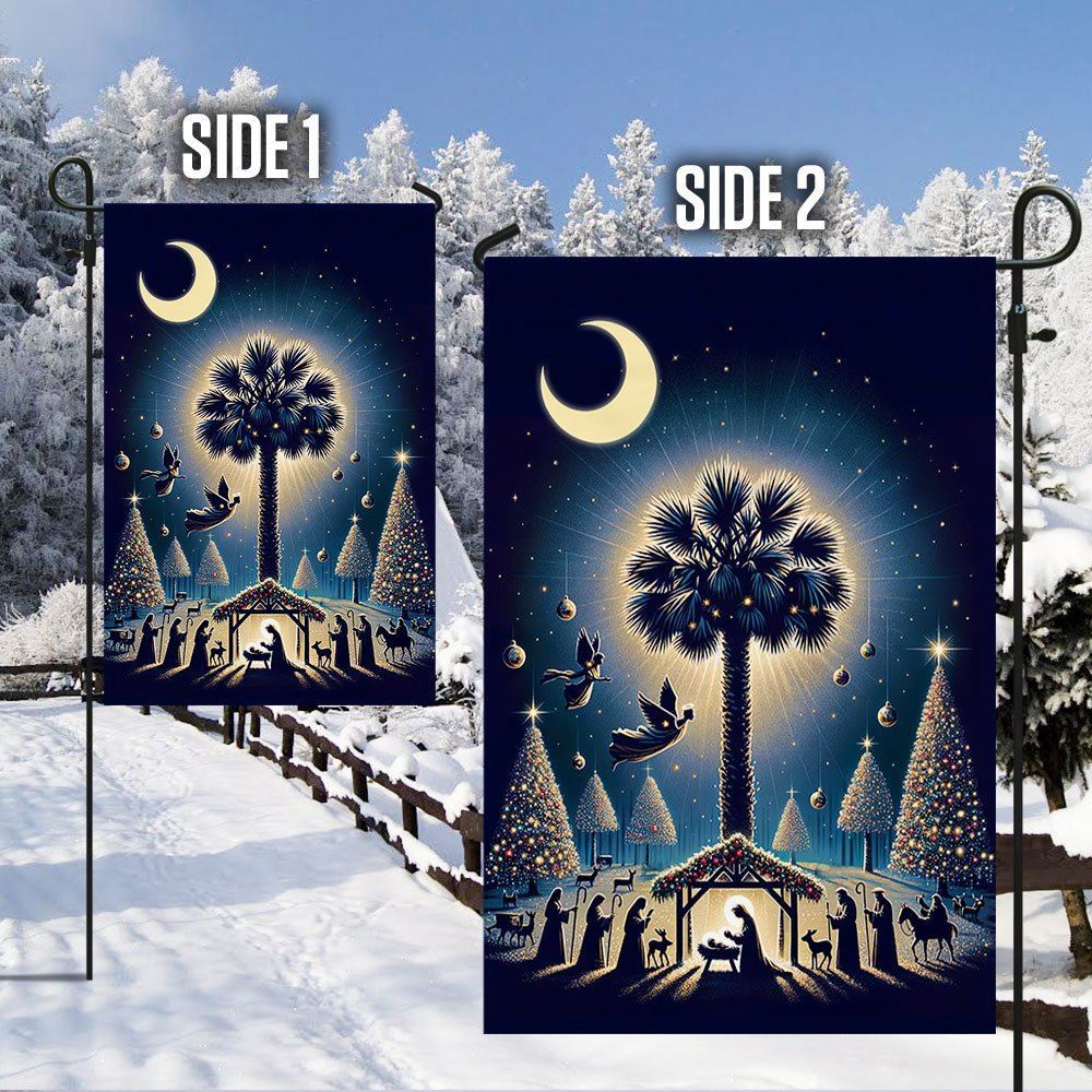 South Carolina Christmas Nativity Child Is Born Flag, Christmas Garden Flag, Home Decor Accessories, Christmas Outdoor Decor Ideas