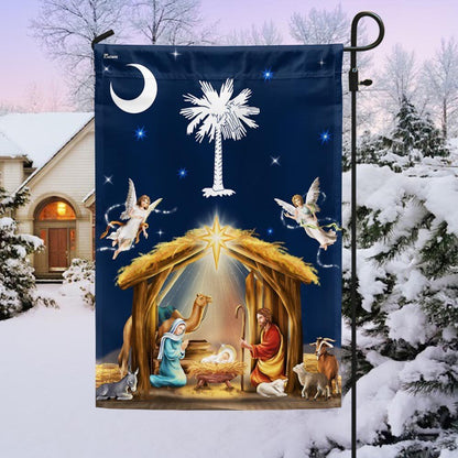 South Carolina Christmas Nativity Of Jesus Flag, Christian Christmas House Flag, Christmas Outdoor Decor Ideas