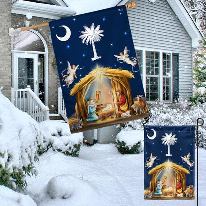 South Carolina Christmas Nativity Of Jesus Flag, Christian Christmas House Flag, Christmas Outdoor Decor Ideas